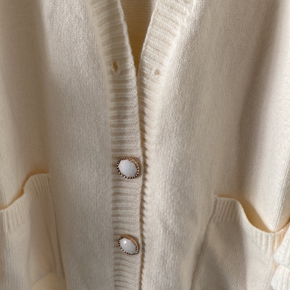 Cream coloured oversized cardigan - Picture 2 of 4